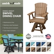 Five Piece Square Counter Height Dining Set in Aruba Blue/White