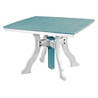 Five Piece Square Counter Height Dining Set in Aruba Blue/White
