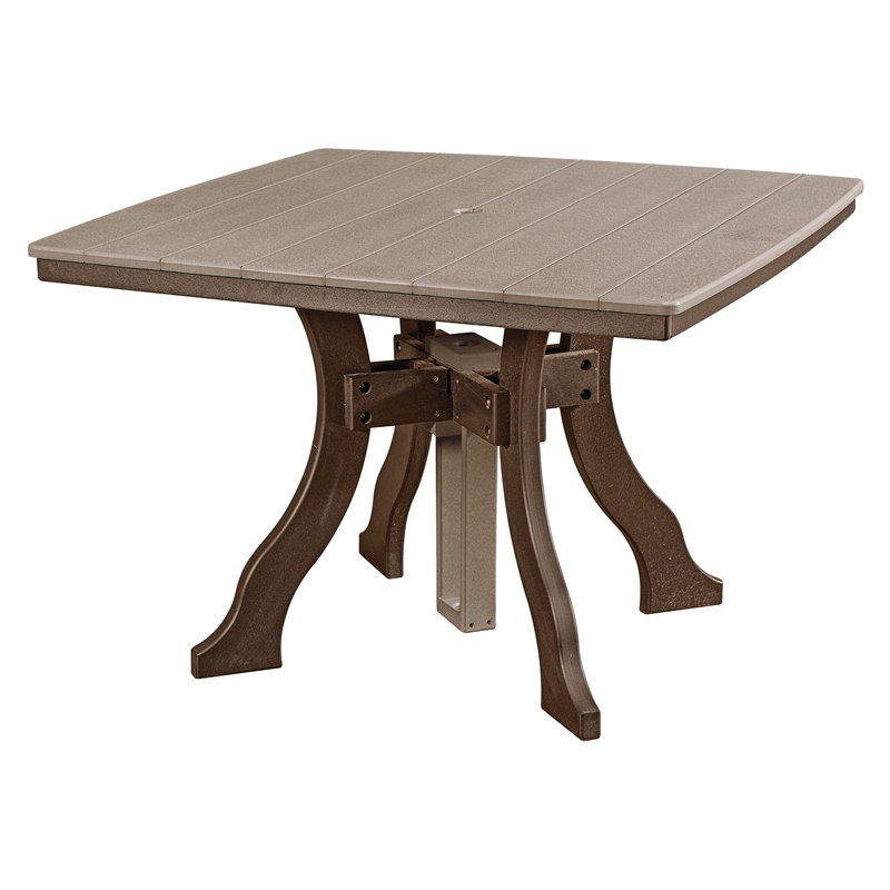 Five Piece Square Dining Height Dining Set in Weatherwood/Tudor