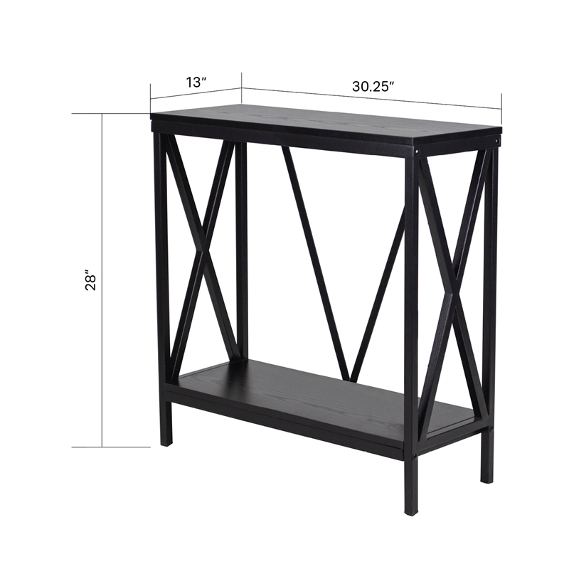 Aquatic Fundamentals 29/37 Gallon Steel X Frame Aquarium Stand with lower shelf