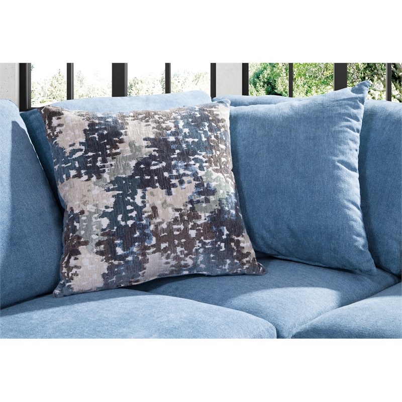 American Furniture Classics Bluebell U Shaped Sectional with 4 Throw Pillows