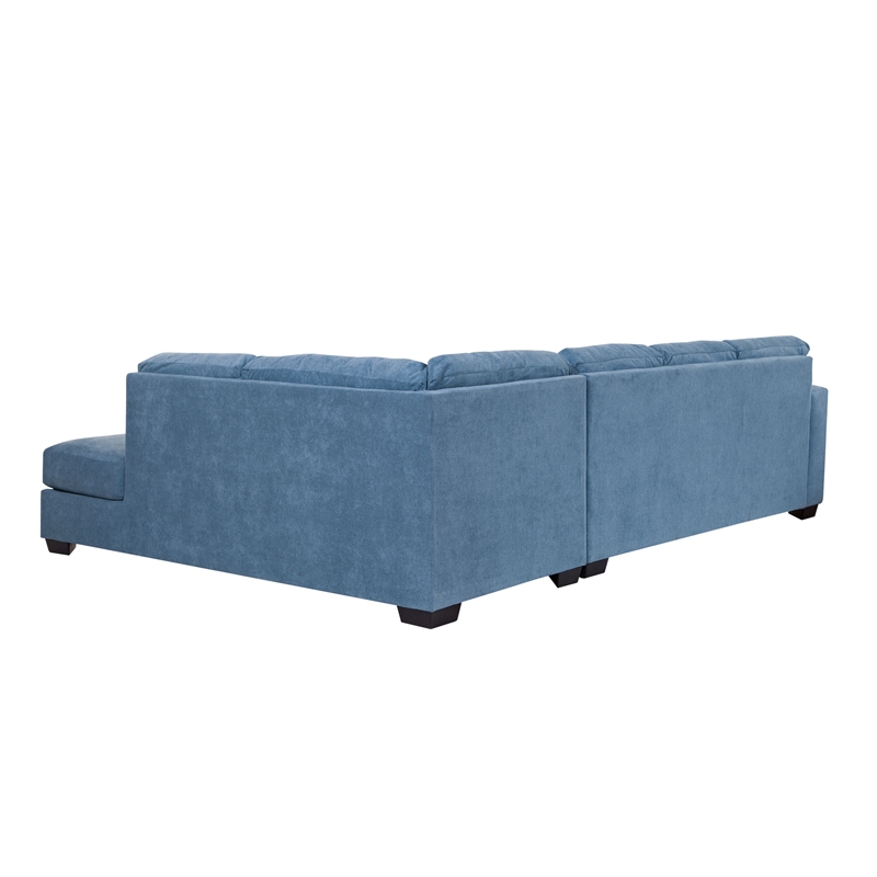 American Furniture Classics Bluebell U Shaped Sectional with 4 Throw Pillows