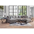 American Furniture Classics Graphite U Shaped Sectional with 4 Throw Pillows