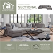 American Furniture Classics Graphite U Shaped Sectional with 4 Throw Pillows