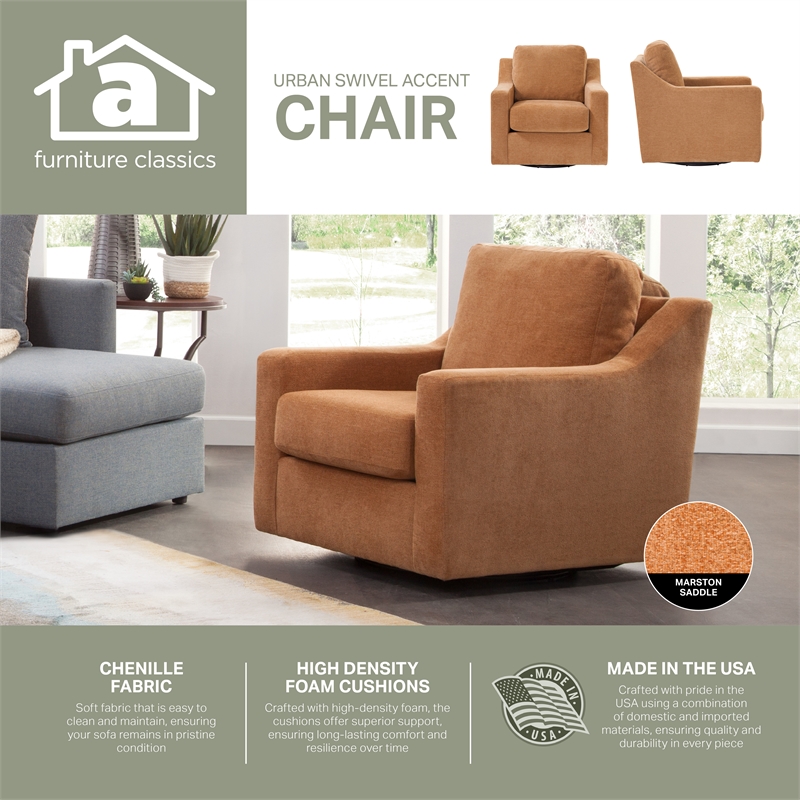 American Furniture Classics Urban Modern Swivel Accent Chair