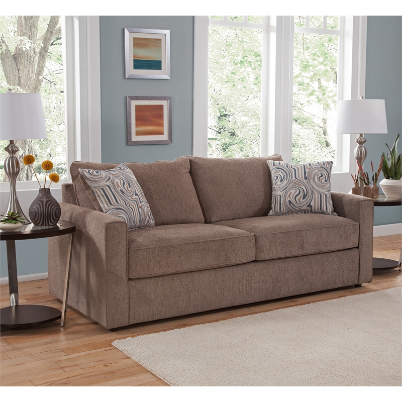 American Furniture Classics Delilah Sofa with 2 Throw Pillows