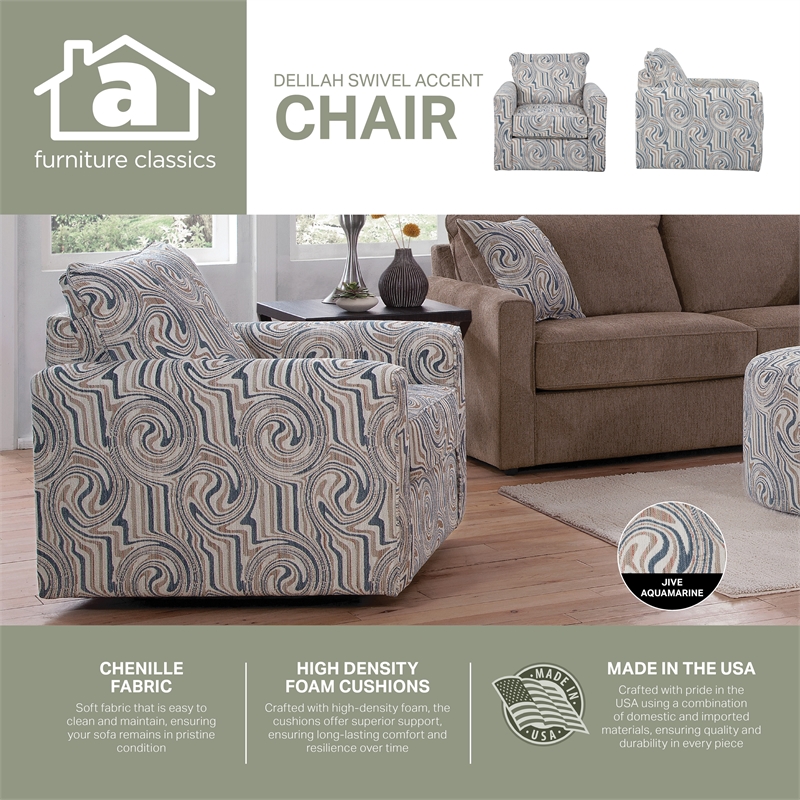 American Furniture Classics Delilah Swivel Accent Chair