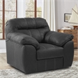 American Furniture Classics Rocker Recliner Chair in Black Faux Leather