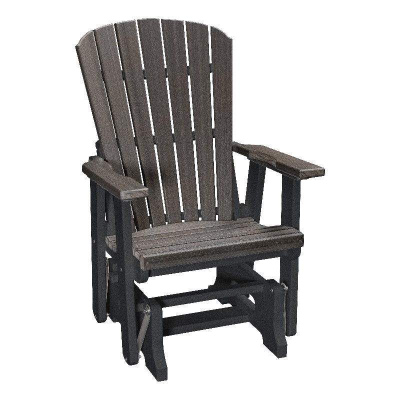 American Furniture Classics Fan Back Glider in Coastal Gray/Black