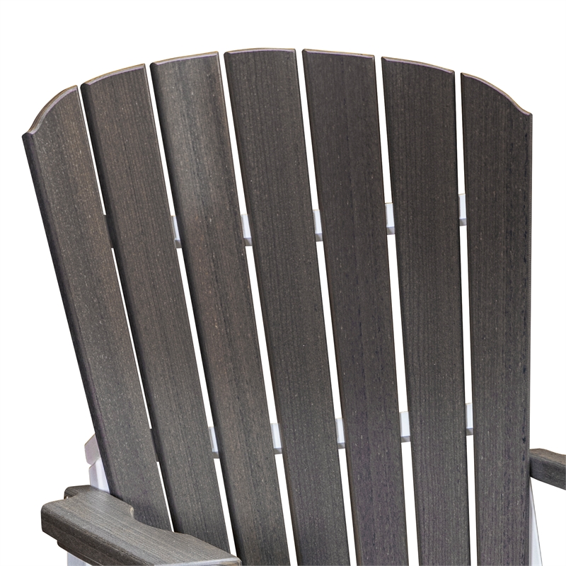 American Furniture Classics Fan Back Glider in Coastal Gray/White