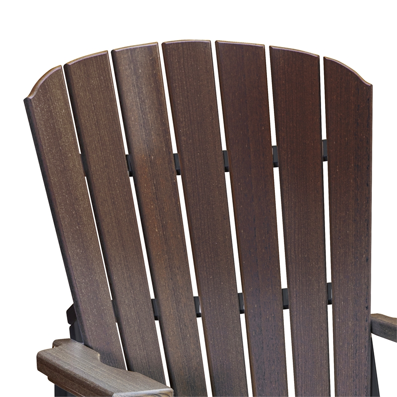 American Furniture Classics Fan Back Balcony Glider in Brazilian Walnut/Black