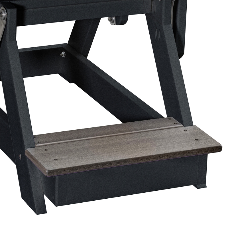 American Furniture Classics Fan Back Balcony Glider in Coastal Gray/Black