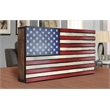 Mini American Flag Wall Display with Hidden Locking Gun Concealment