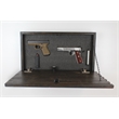 Mini American Flag Wall Display with Hidden Locking Gun Concealment