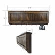 Large Wall Hanging Coat Rack in Dark Walnut with Secret Locking Gun Concealment