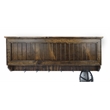 Large Wall Hanging Coat Rack in Dark Walnut with Secret Locking Gun Concealment