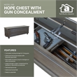 American Furniture Classics Model 548 Hope Chest with Gun Concealment Grey