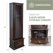 American Furniture Classics Model 650 8 Gun Cabinet with locking glass door