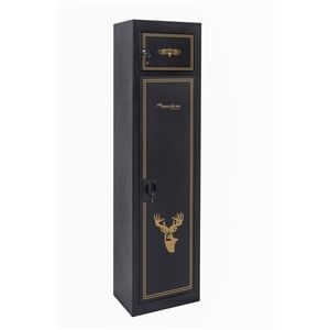 American Furniture Classics Model 906 5 Gun Metal Security Cabinet