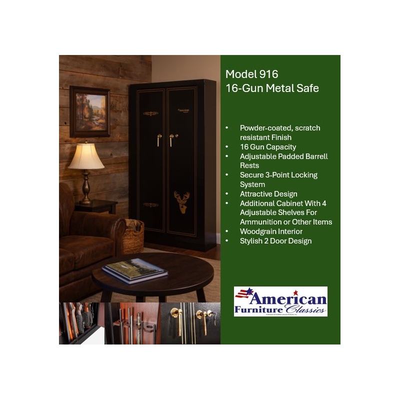 American Furniture Classics 16 Gun Metal Cabinet