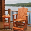American Furniture Classics Natural Red Cedar Adirondack Balcony Height Glider