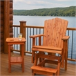 American Furniture Classics Natural Red Cedar Balcony Height Glider/Side Table
