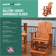 American Furniture Classics Natural Red Cedar Balcony Height Glider/Side Table