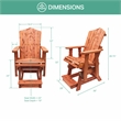 American Furniture Classics Natural Red Cedar Balcony Height Glider/Side Table