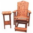 American Furniture Classics Natural Red Cedar Balcony Height Glider/Side Table