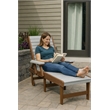 American Furniture Classics HDPE Outdoor Chaise Lounge Chair in Seashell/Mah