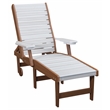 American Furniture Classics HDPE Outdoor Chaise Lounge Chair in Seashell/Mah