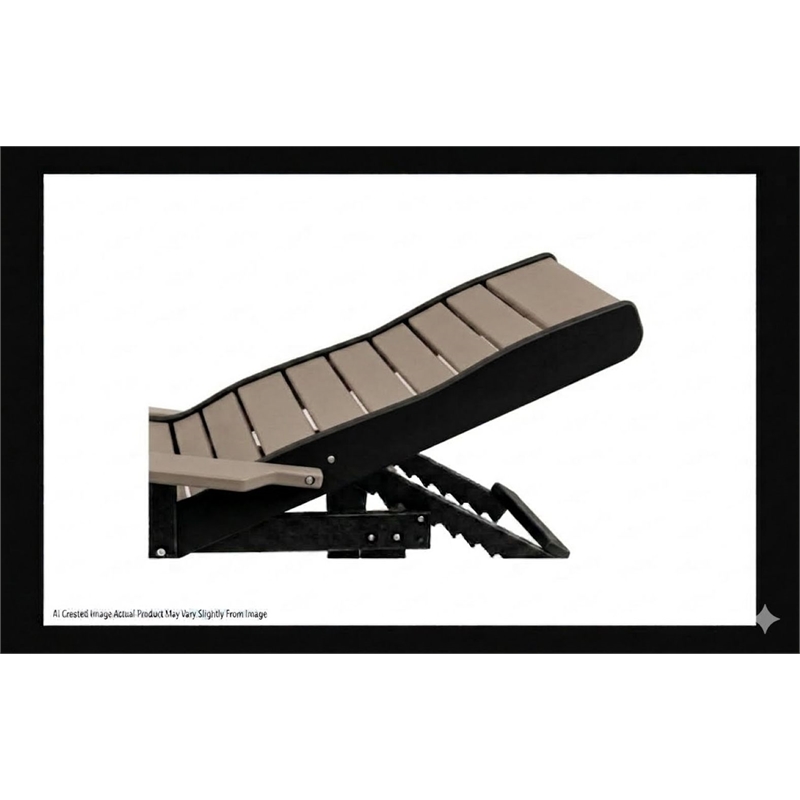 American Furniture Classics HDPE Outdoor Chaise Lounge Chair in Weatherwood