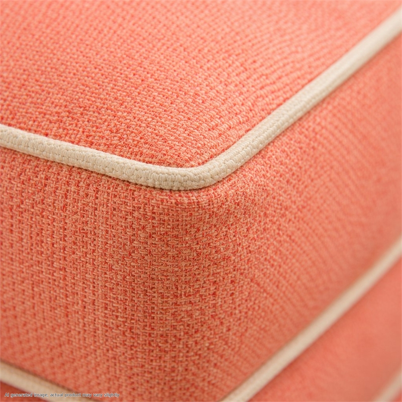 American Furniture Classics Daybreak Coral Polyester Blend Upholstered Loveseat with Reversible Cushions