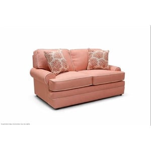 American Furniture Classics Daybreak Coral Polyester Blend Upholstered Loveseat with Reversible Cushions