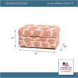 American Furniture Classics Multicolor Polyester Blend Upholstered Ottoman