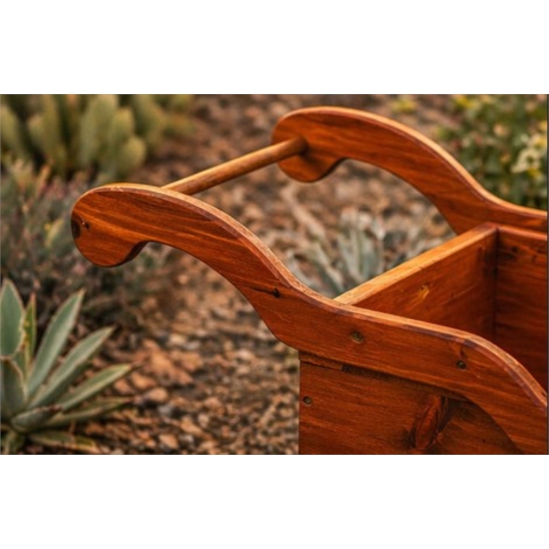 American Furniture Classics Rustic Farmhouse Solid Red Cedar Peddlers Cart for Flowers