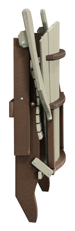 OS Home and Office Furniture Resin Folding Adirondack Chair in Weatherwood/Brown