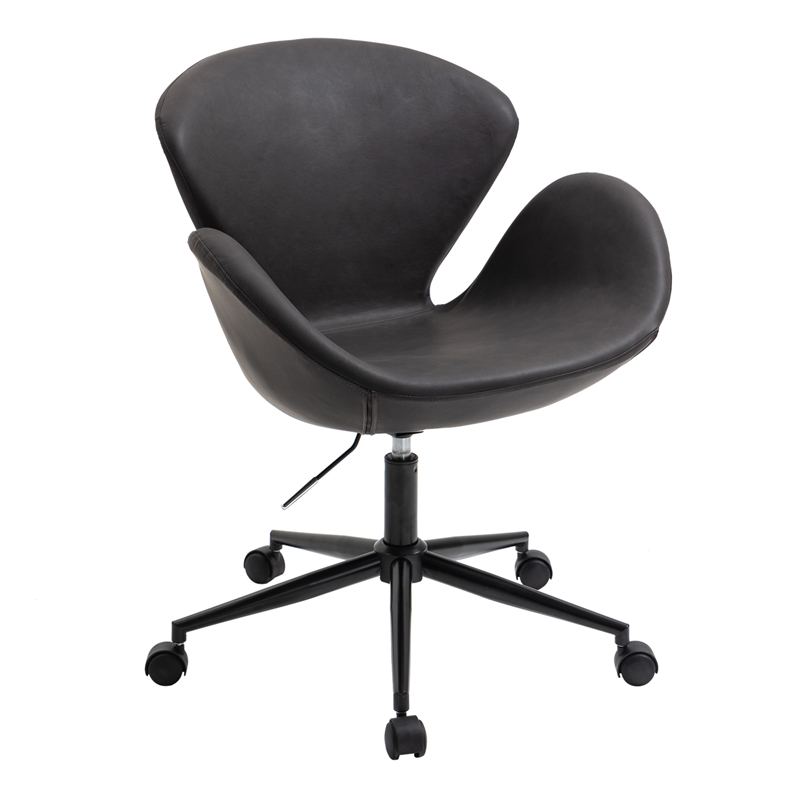 OS Home and Office Model AW801 Brown Faux Leather Home Office Chair