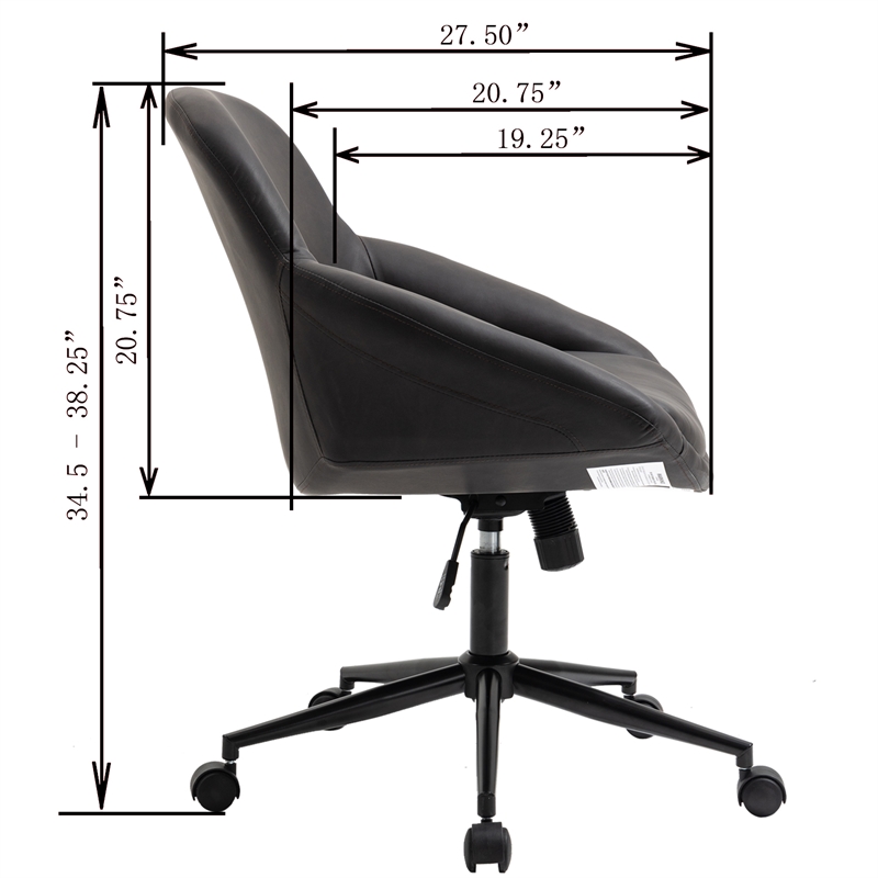 OS Home and Office Model AW803  Brown Faux Leather Home Office Chair