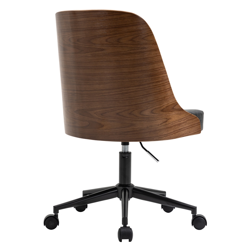 OS Home and Office Model AW804 Black and Brown Faux Leather Home Office Chair
