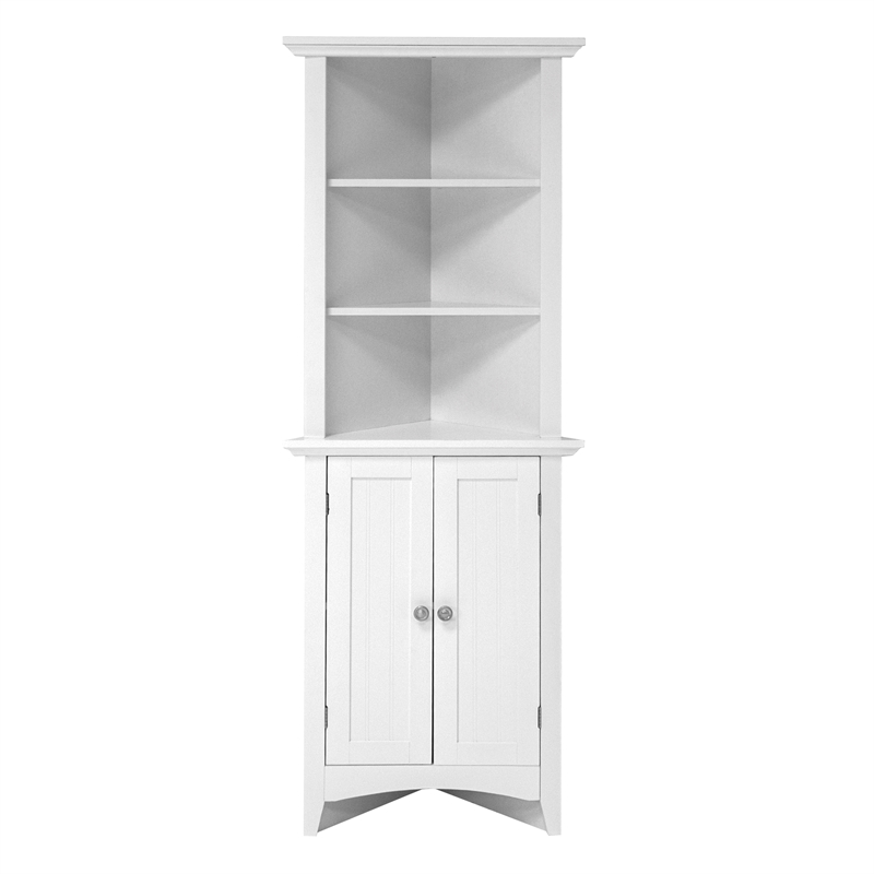 OS Home and Office  Furniture Corner White Kitchen Cabinet