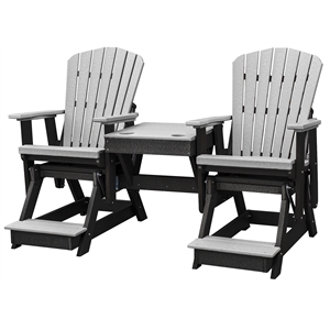 OS Home and Office 516LGB-K Double Balcony Height Glider with Center Table