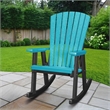 OS Home and Office 518ARB Rocking Chair in Aruba Blue with a Black Base