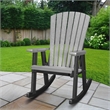 OS Home and Office 518LGB Rocking Chair in Light Grey with a Black Base