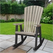 OS Home and Office 518WWBK Rocking Chair in Weatherwood with a Black Base