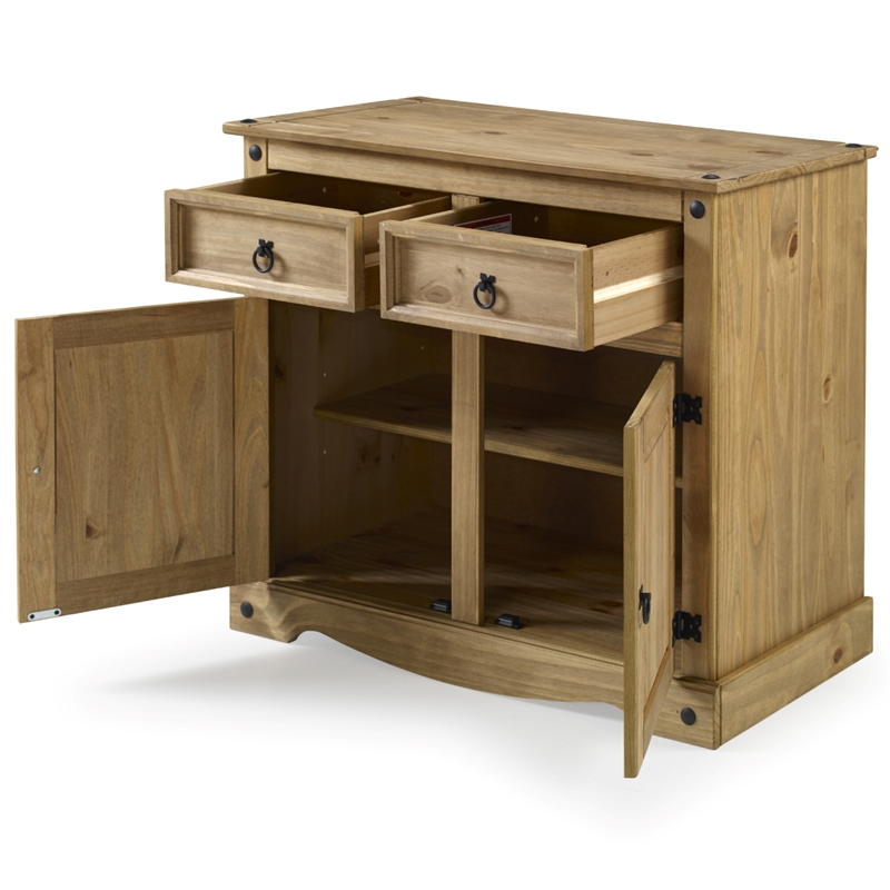 OS Home and Office Furniture Cottage Series Wood Buffet Sideboard Corona Brown