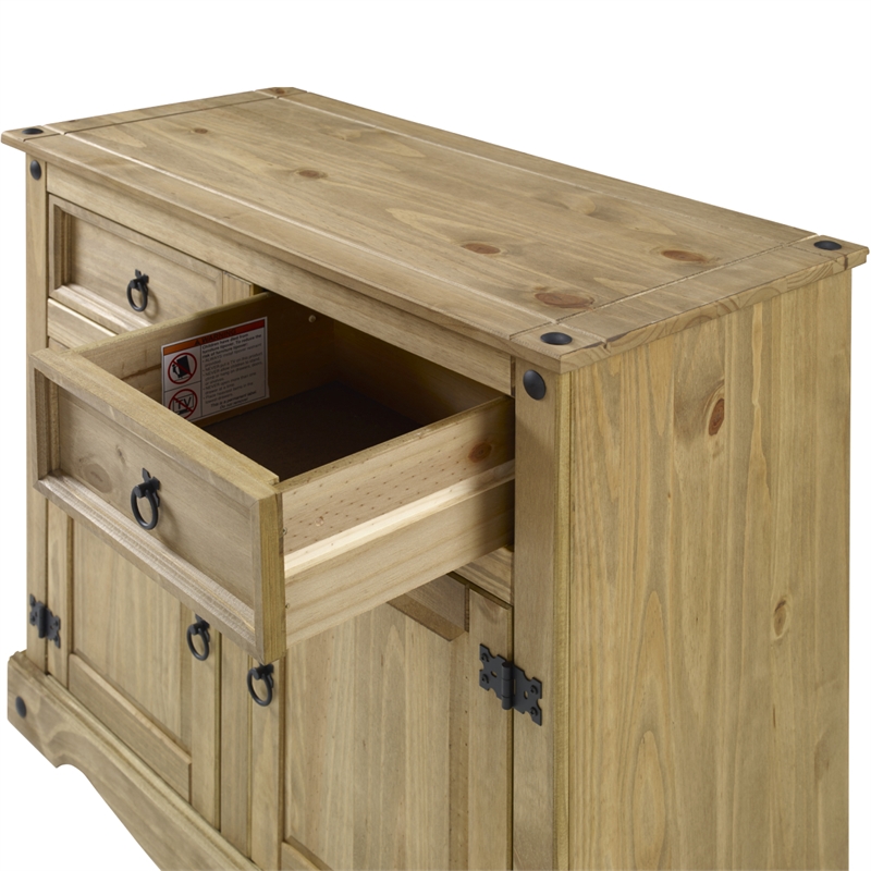 OS Home and Office Furniture Cottage Series Wood Buffet Sideboard Corona Brown