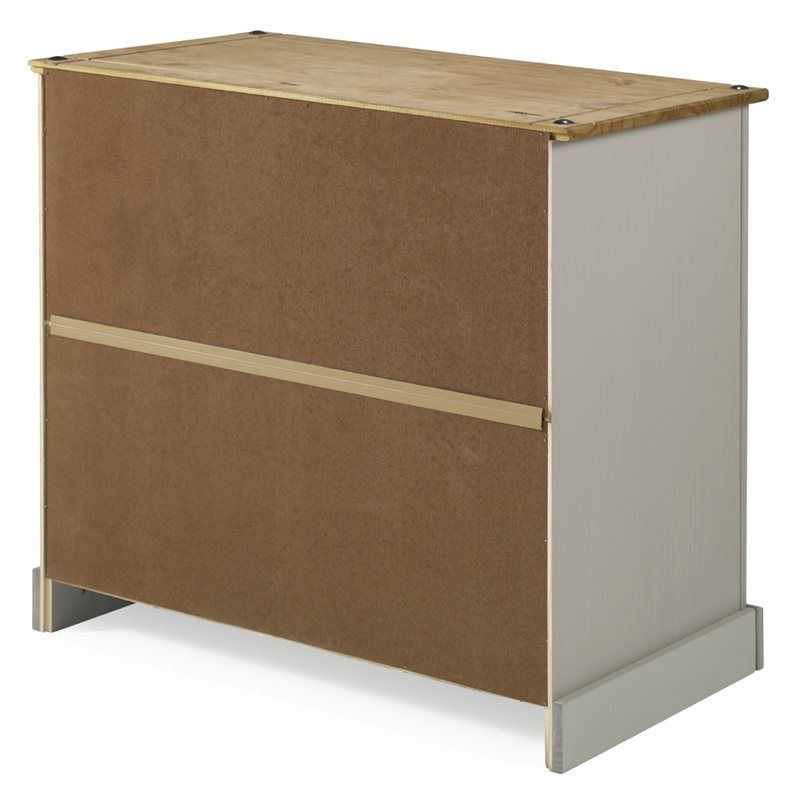 OS Home and Office Furniture Cottage Series Wood Buffet Sideboard in Corona Gray