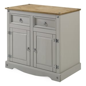 OS Home and Office Furniture Cottage Series Wood Buffet Sideboard in Corona Gray