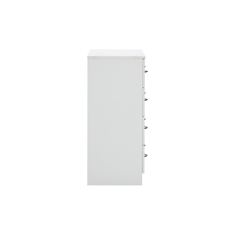 OS Home and Office Furniture Four Drawer Chest in White